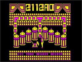 Title screen of 2112 AD on the Amstrad CPC.
